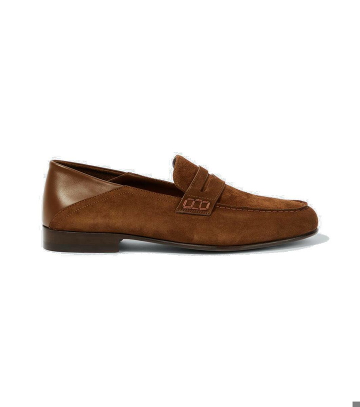 Photo: Manolo Blahnik Plymouth suede penny loafers