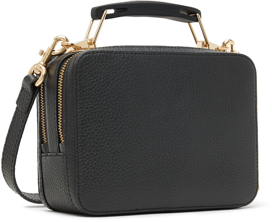 Marc Jacobs Black Mini The Textured Box Bag Marc Jacobs