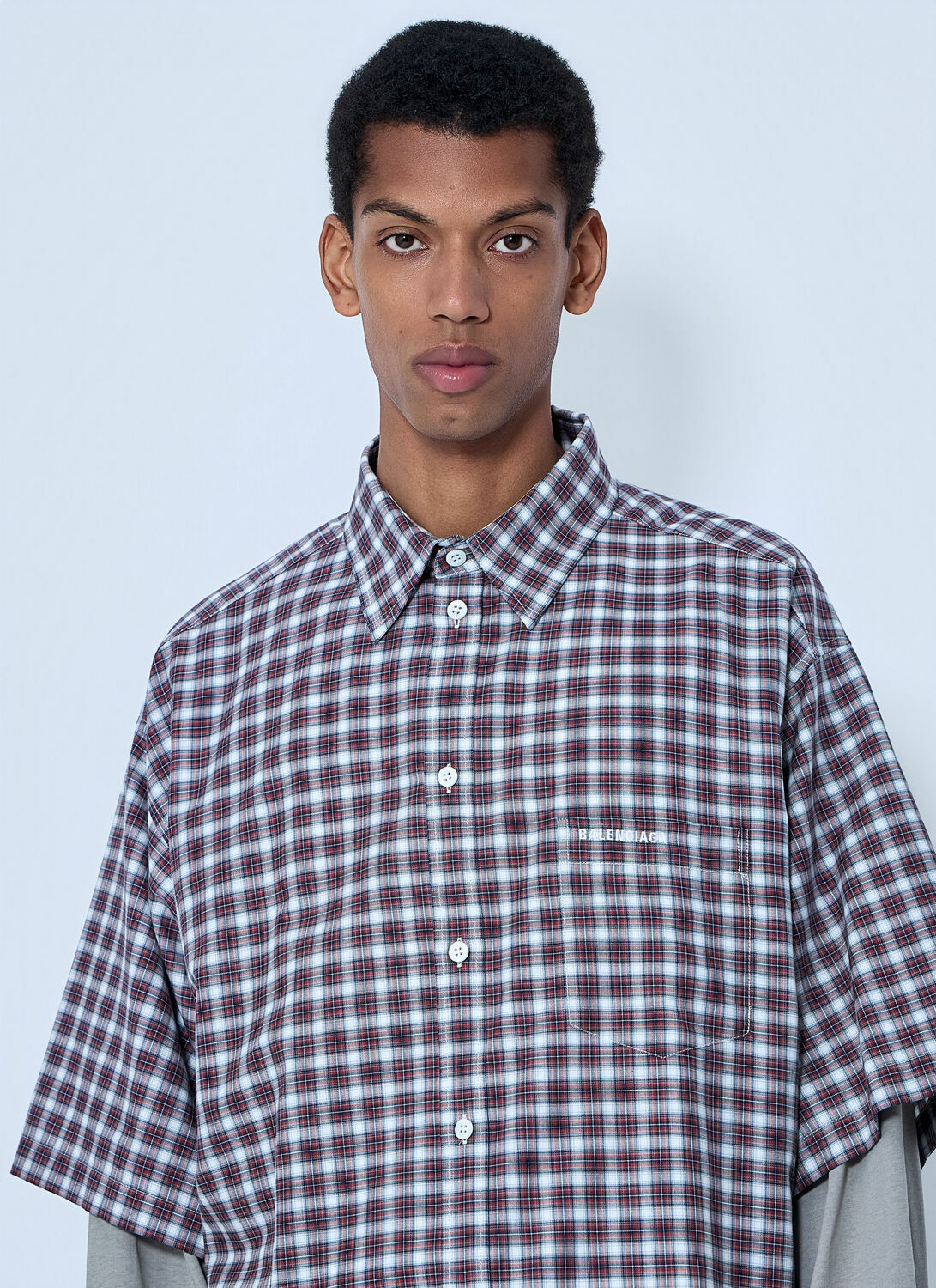 Balenciaga Layered Check Shirt