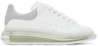 Alexander McQueen White & Silver Oversized Sneakers