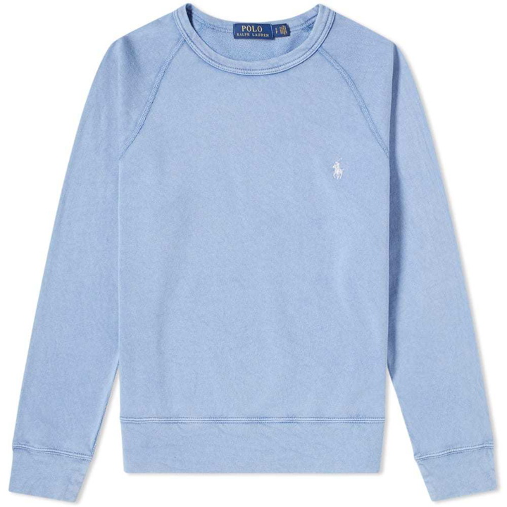 Photo: Polo Ralph Lauren Washed French Terry Crew Sweat Blue