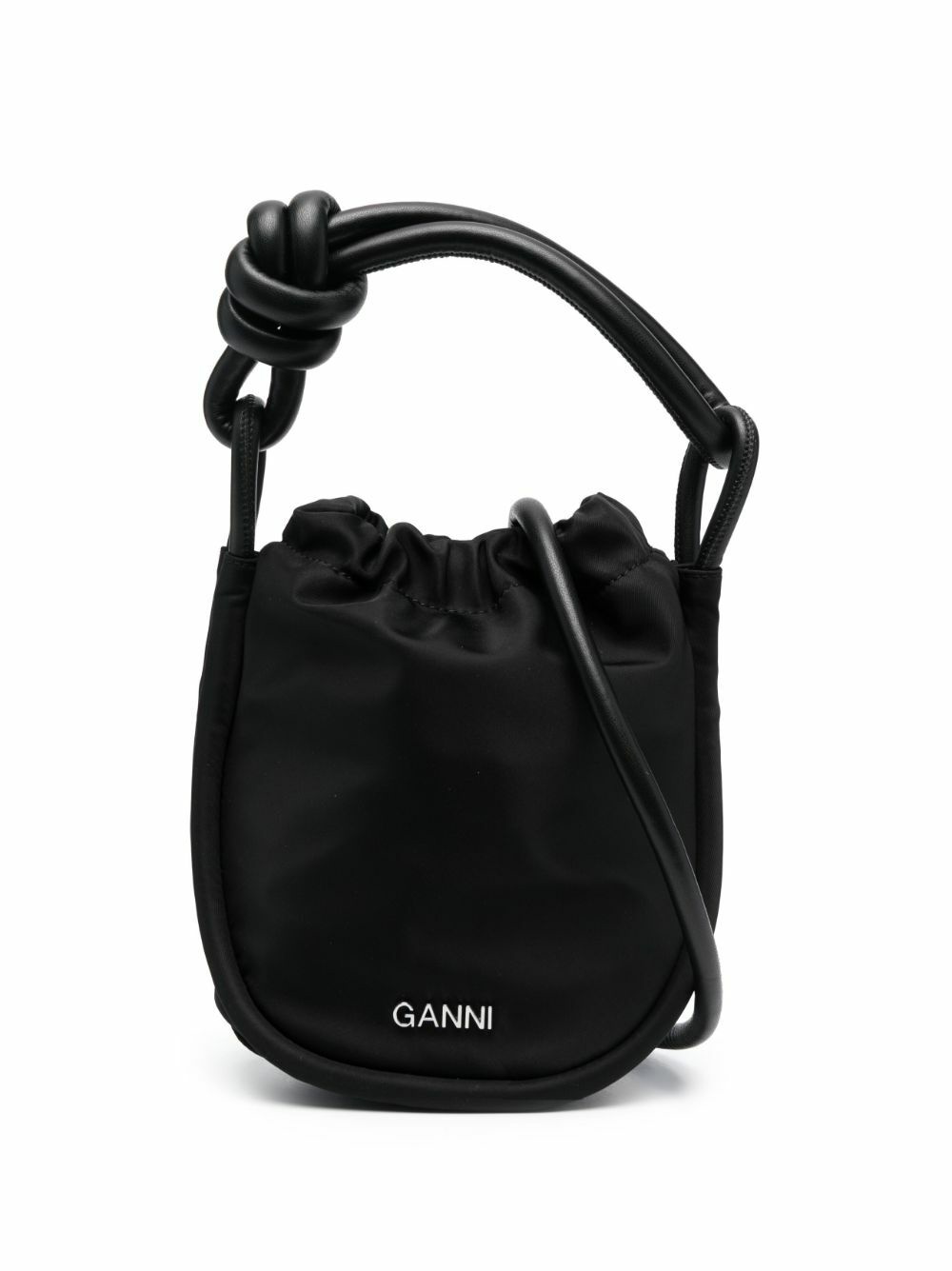 GANNI - Knot Small Recycled Nylon Bucket Bag GANNI