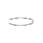 Saint Laurent Silver Round Bangle Bracelet