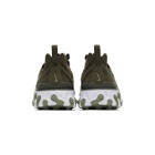Nike Green and White React Element 55 Sneakers
