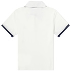 Sporty & Rich x Lacoste Pique Polo Shirt in Farine/Marine