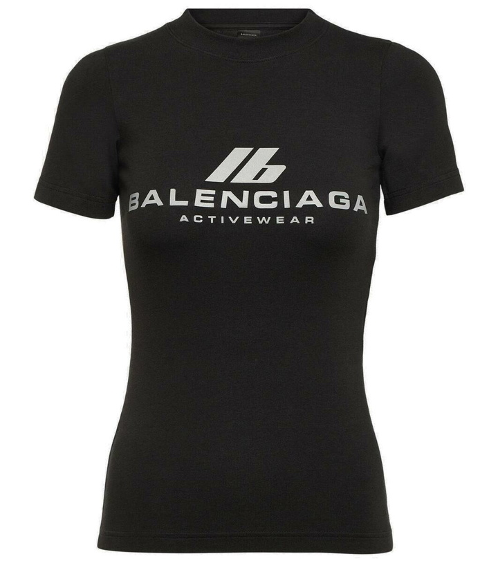 Photo: Balenciaga Logo cotton-blend jersey T-shirt