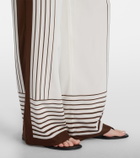 SIR Destino striped silk wide-leg pants