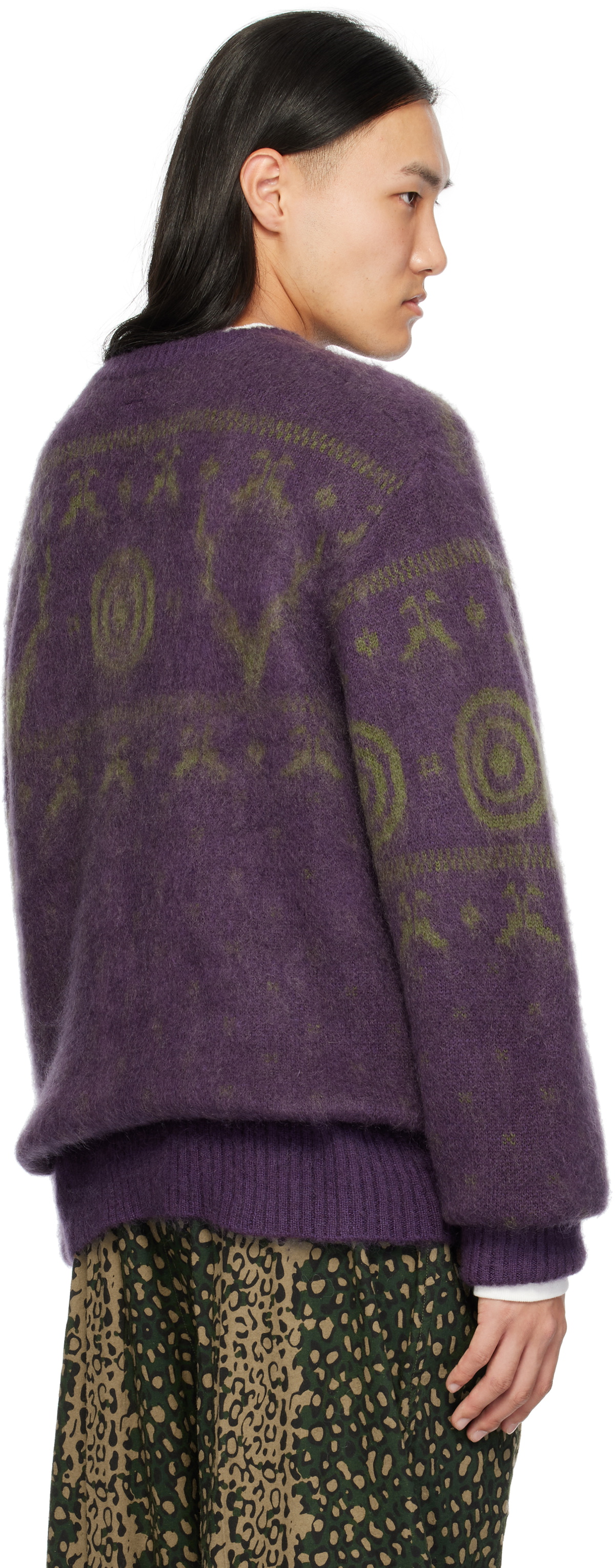 美品✨ South2 West8 Mohair Cardigan Mサイズ South2 West8 Purple Mohair Cardigan South2 West8