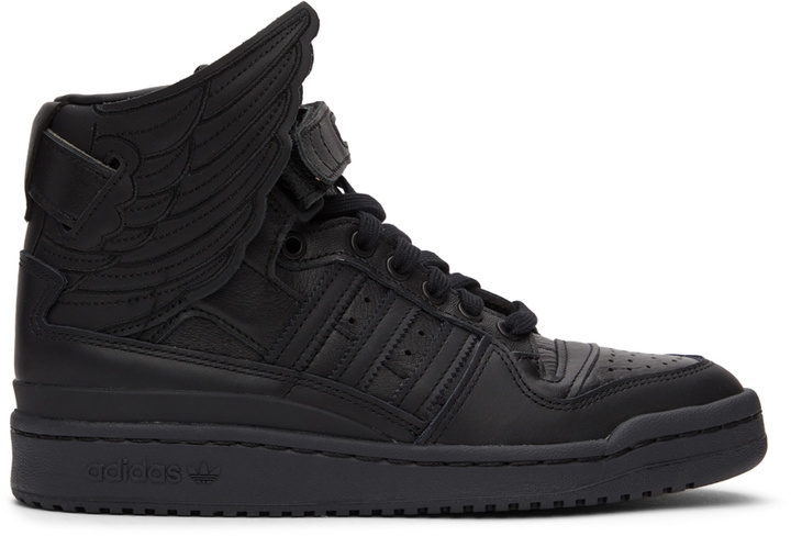 Photo: adidas Originals Black Jeremy Scott Edition Forum Hi Wings 4.0 Sneakers