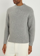 Vowels Round-neck Alpaca and Wool-blend Jumper Grey