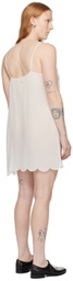 Bode Off-White Slip Minidress