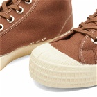 Novesta Star Dribble Contrast Stitch Sneakers in Brown/Beige/Ecru