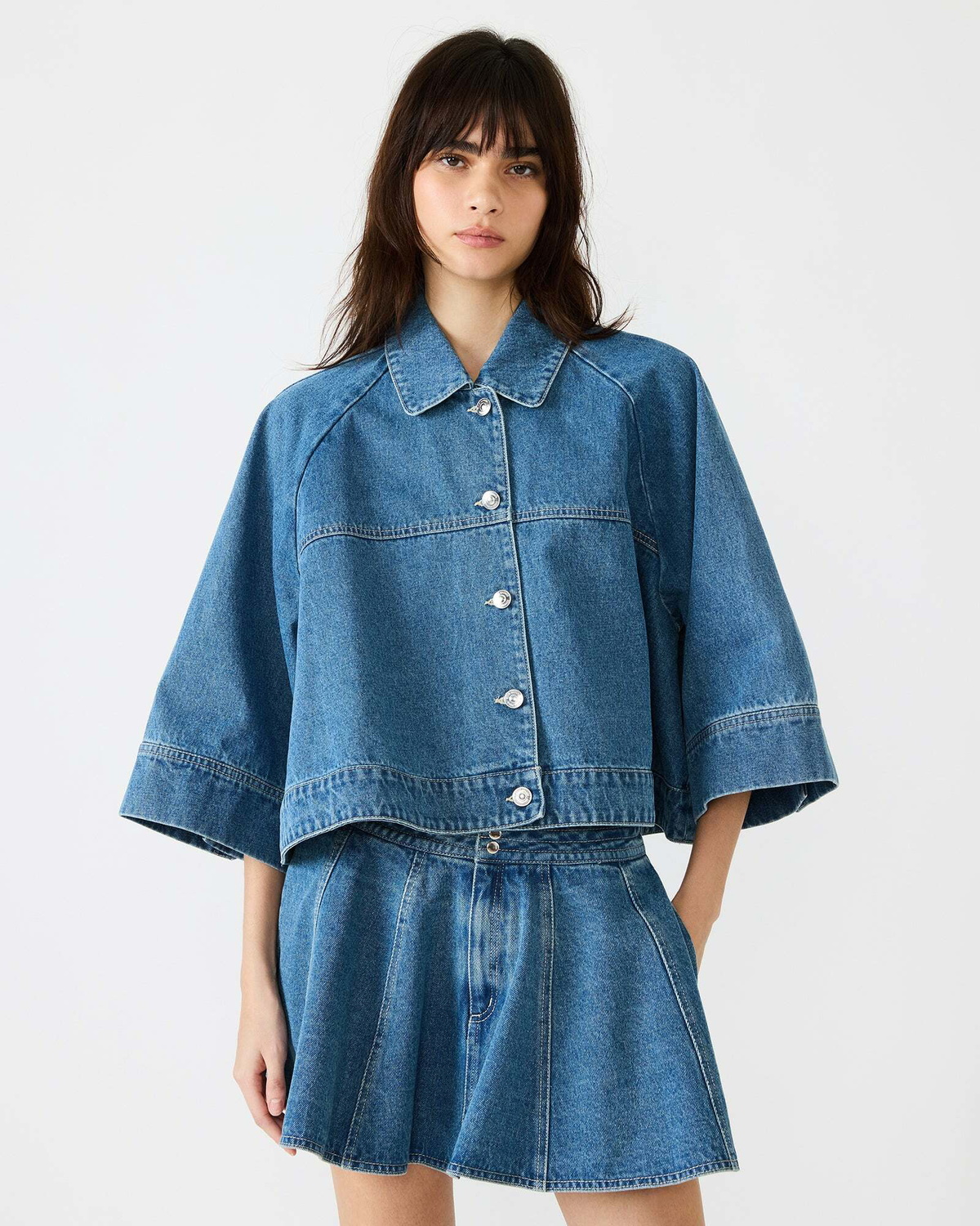 Steve Madden Rhode Jacket Denim in Blue