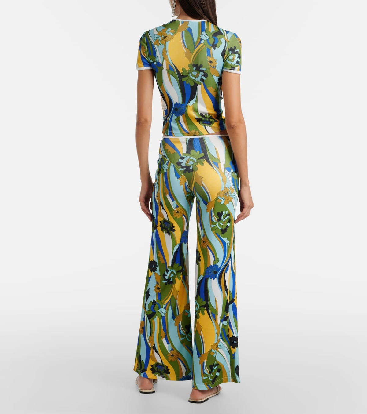 Christopher Esber Acidic Floral cropped T-shirt