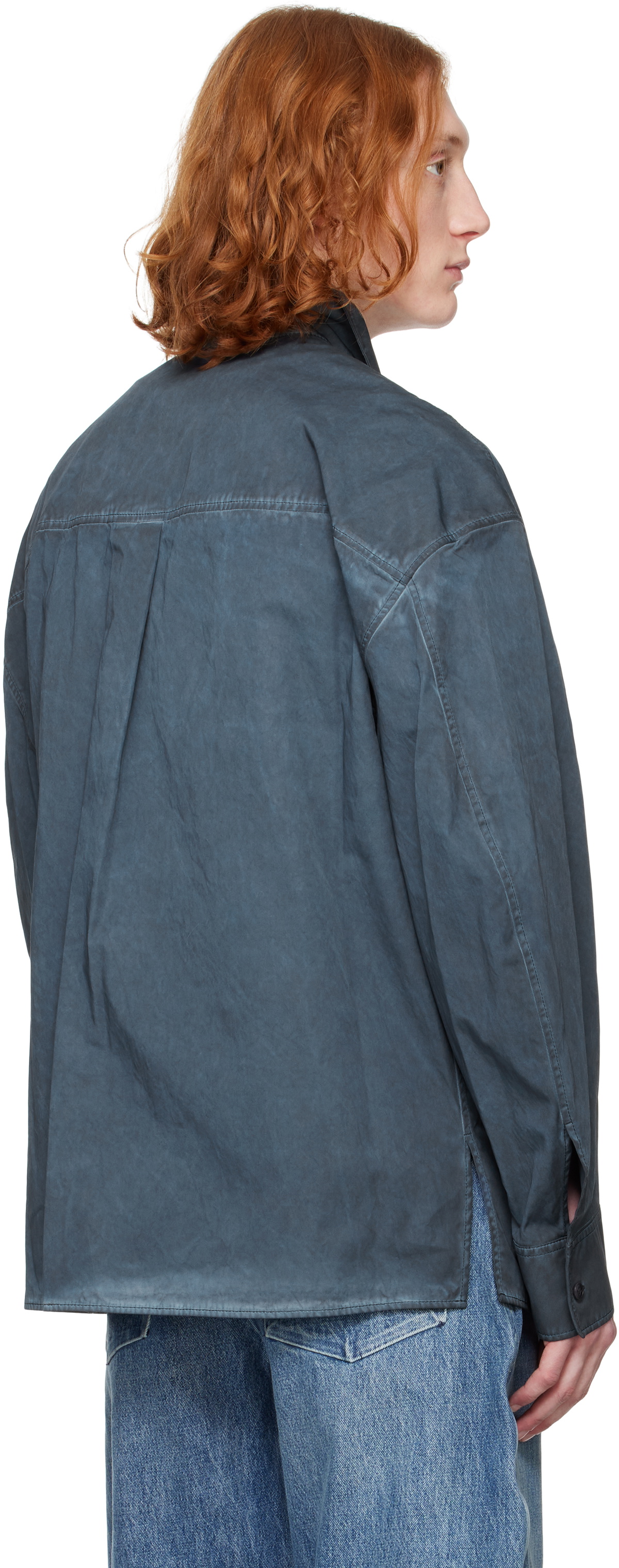 Alexander Wang Navy Oversized Workwear Shirt