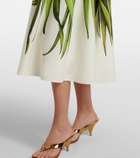Oscar de la Renta Printed cotton-blend poplin midi dress