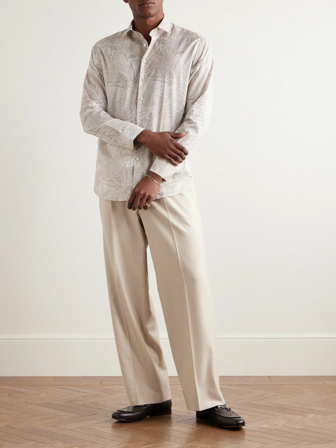 Etro - Slim-Fit Paisley-Print Cotton Shirt - Neutrals