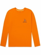 OSTRYA - Logo-Print Organic Cotton-Blend Recycled-Jersey T-Shirt - Orange