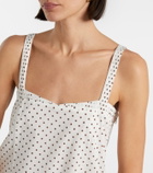 Posse Sky polka-dot balloon minidress