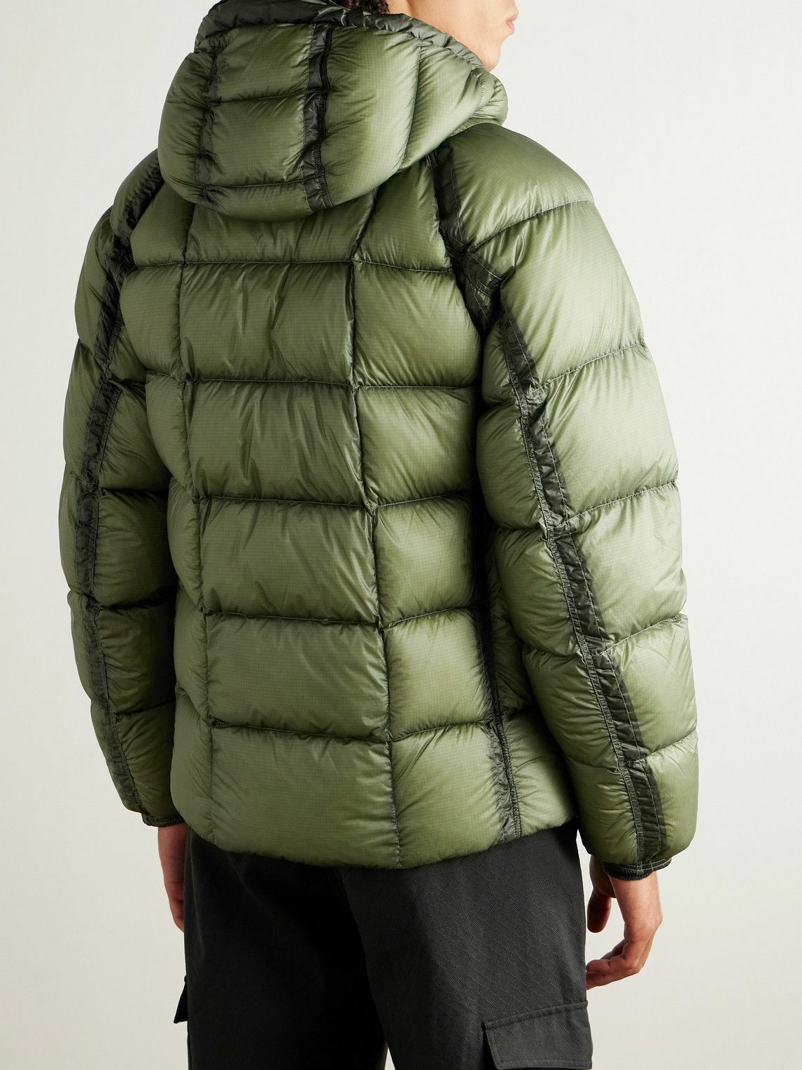 C.P. Company - Logo-Appliquéd Quilted D.D. Shell Hooded Down