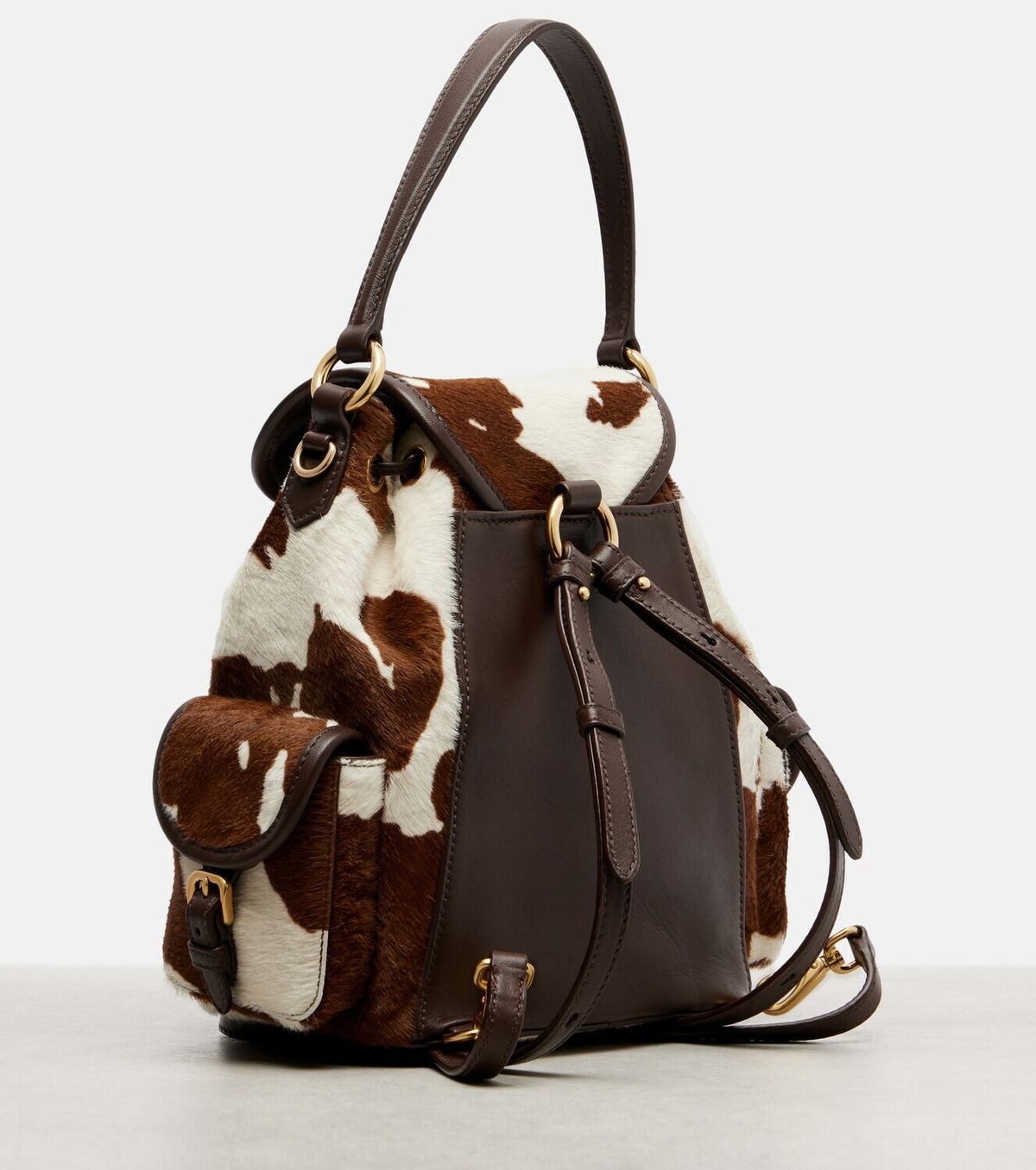 Miu Miu Cow-print calf hair backpack