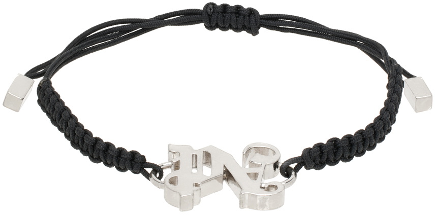 Palm Angels Black PA Monogram Bracelet