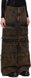 MISBHV Brown Ibiza Oversize Denim Cargo Pants