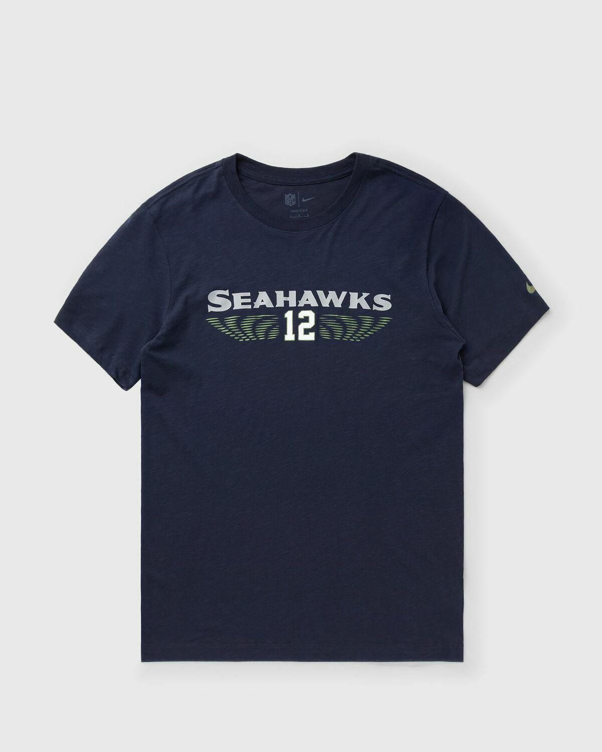 Nike NFL Seattle Seahawks Rivalry Dri-FIT Cotton Slub T-Shirt Blue Mens Shortsleeves/Team Tee