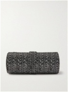 Rapport London - Marlow Snake-Effect Leather Three-Watch Roll - Black
