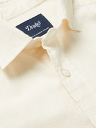 Drake's - Brushed Cotton-Twill Shirt - Neutrals