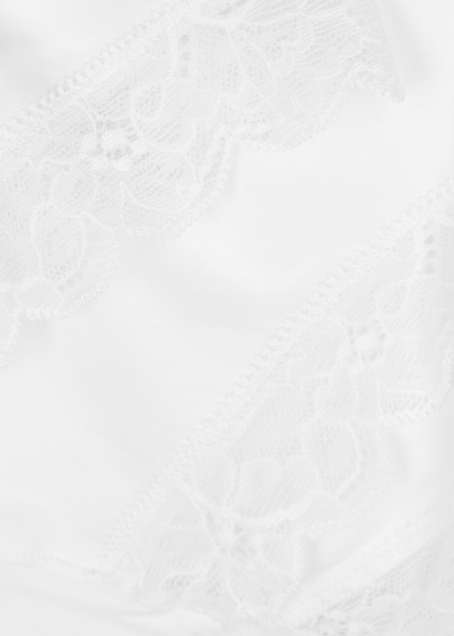 Hanro Nude Lace-trimmed Briefs White