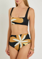 Cala DE LA Cruz Elisa Floral-print Bikini Briefs Black