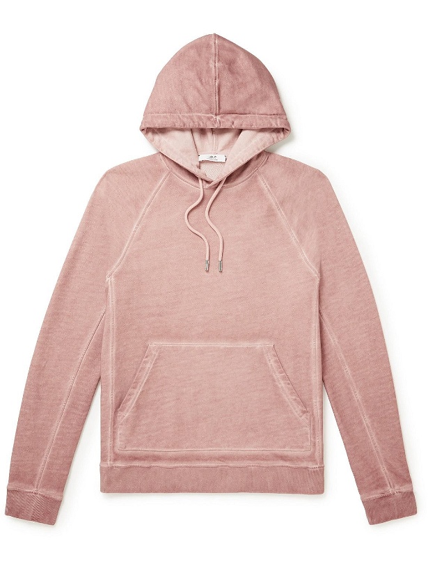 Photo: Mr P. - Garment-Dyed Cotton-Jersey Hoodie - Pink