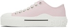 Burberry Pink Organic Cotton Low-Top Sneakers