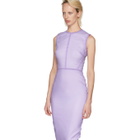 Victoria Beckham Purple Linear Fitted Dress