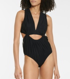 Rick Owens - Cutout mesh and stretch-jersey bodysuit