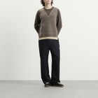 Maison Margiela Men's Fused Knit Sweater in Mud/Ecru