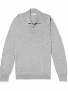 Johnstons of Elgin - Merino Wool Polo Shirt - Gray