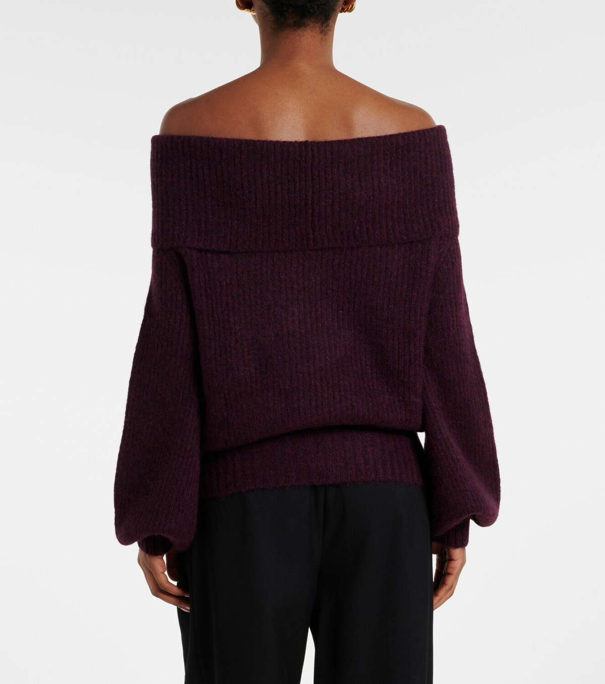Jardin des Orangers Off-shoulder cashmere and silk sweater
