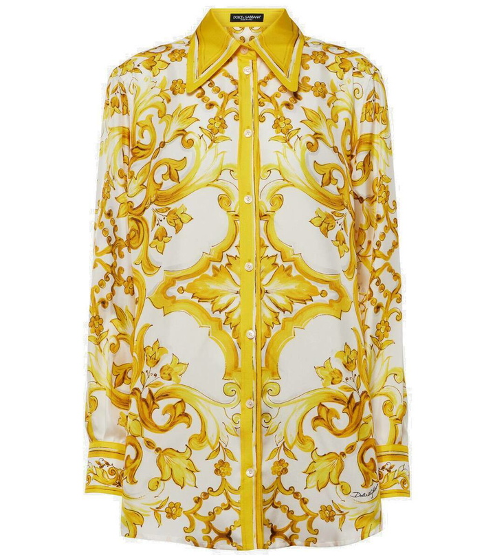 Photo: Dolce&Gabbana Majolica silk twill shirt