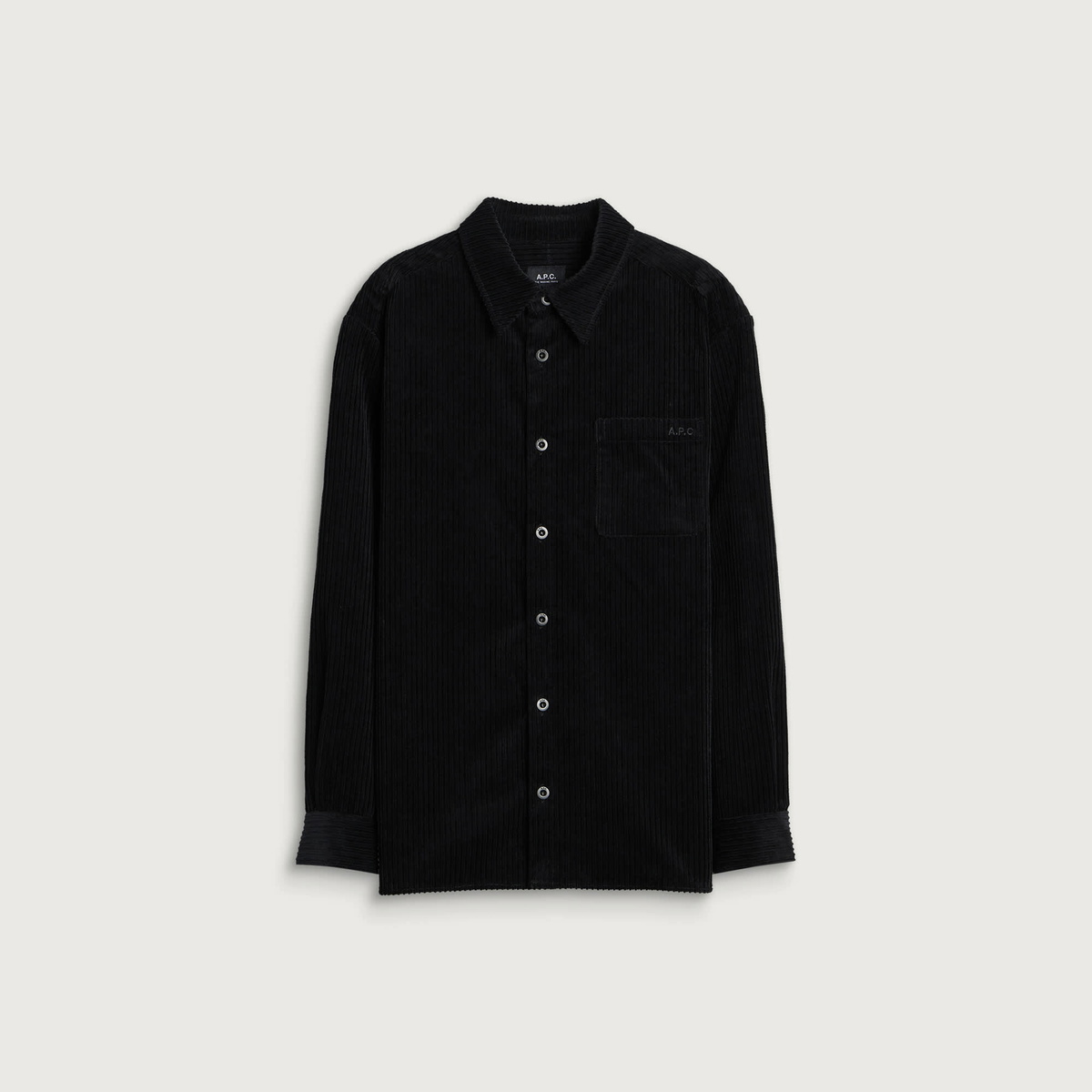 A.P.C. Men's Mateo Corduroy Overshirt in Black