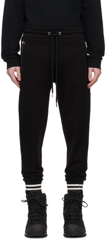 Photo: Moncler Black Striped Cuff Lounge Pants