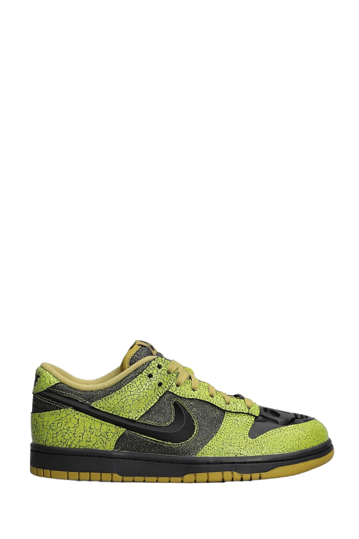 Nike Dunk Low Retro Sneakers In Green Leather