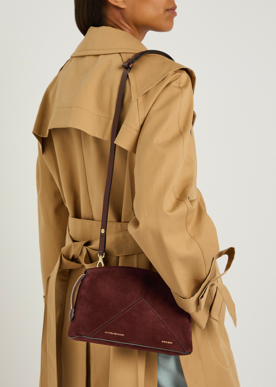Victoria Beckham Victoria Suede Crossbody bag - Dark Brown - One Size