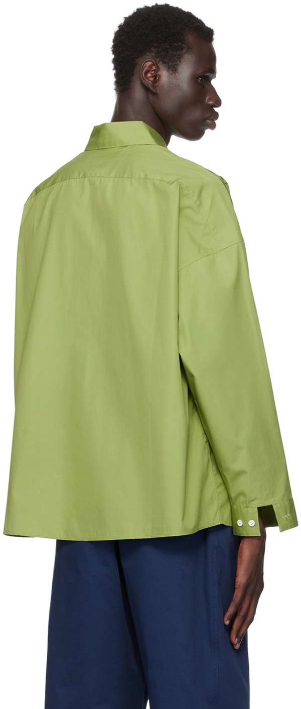 Marni Green Peeping Logo Shirt Marni
