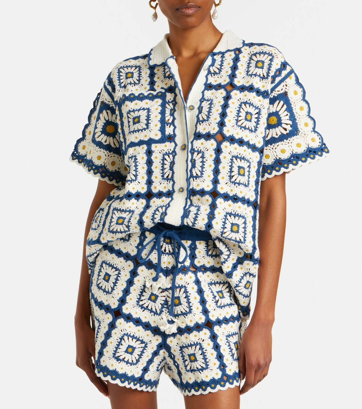 Alémais Dolly crochet cotton shirt