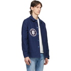 Junya Watanabe Navy Le Laboureur Edition Tulip Patch Work Jacket