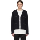 mastermind WORLD Navy Four-Pocket Cardigan