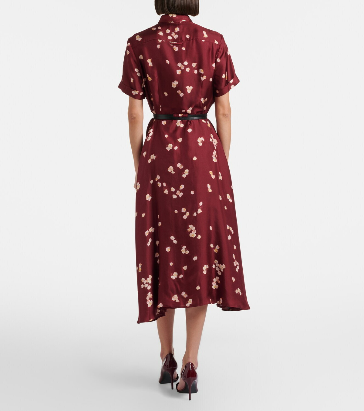 Altuzarra Printed belted silk shirt dress