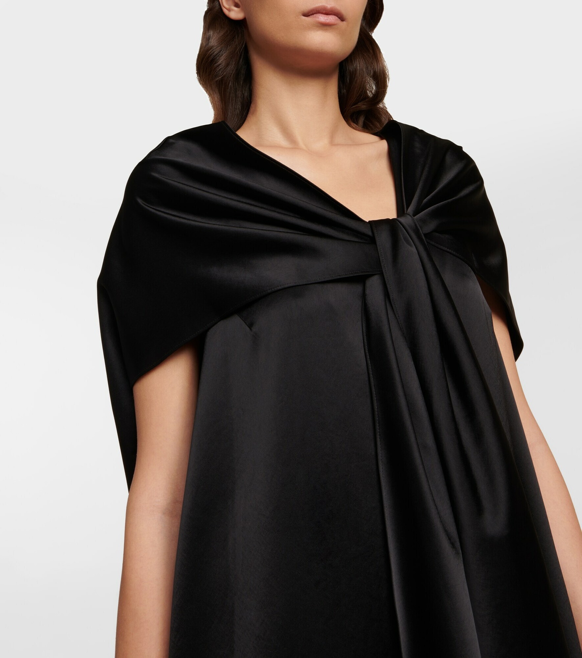 knee length dresses for ladies Satin slip dress black  TOTEME